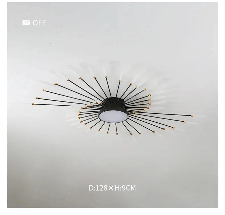 Modern LED Spiral Ceiling Light Luxury Gold Art Fixture For Living Room, Dining Room & Bedroom