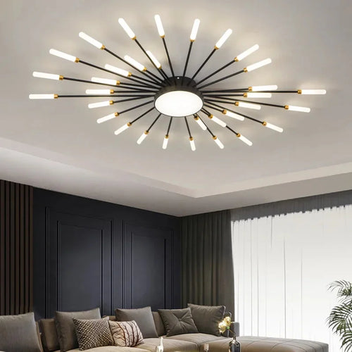 Modern LED Spiral Ceiling Light Luxury Gold Art Fixture For Living Room, Dining Room & Bedroom