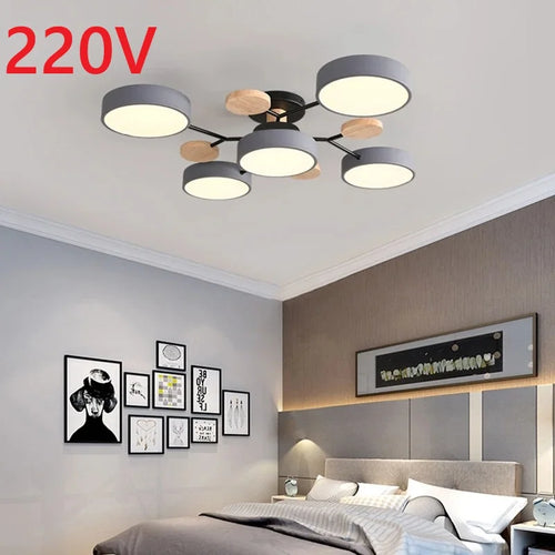 Modern Flush Mount Ceiling Light- Minimalist Modern Chandelier Light Fixture for Living Room, Bedroom & Dining Room