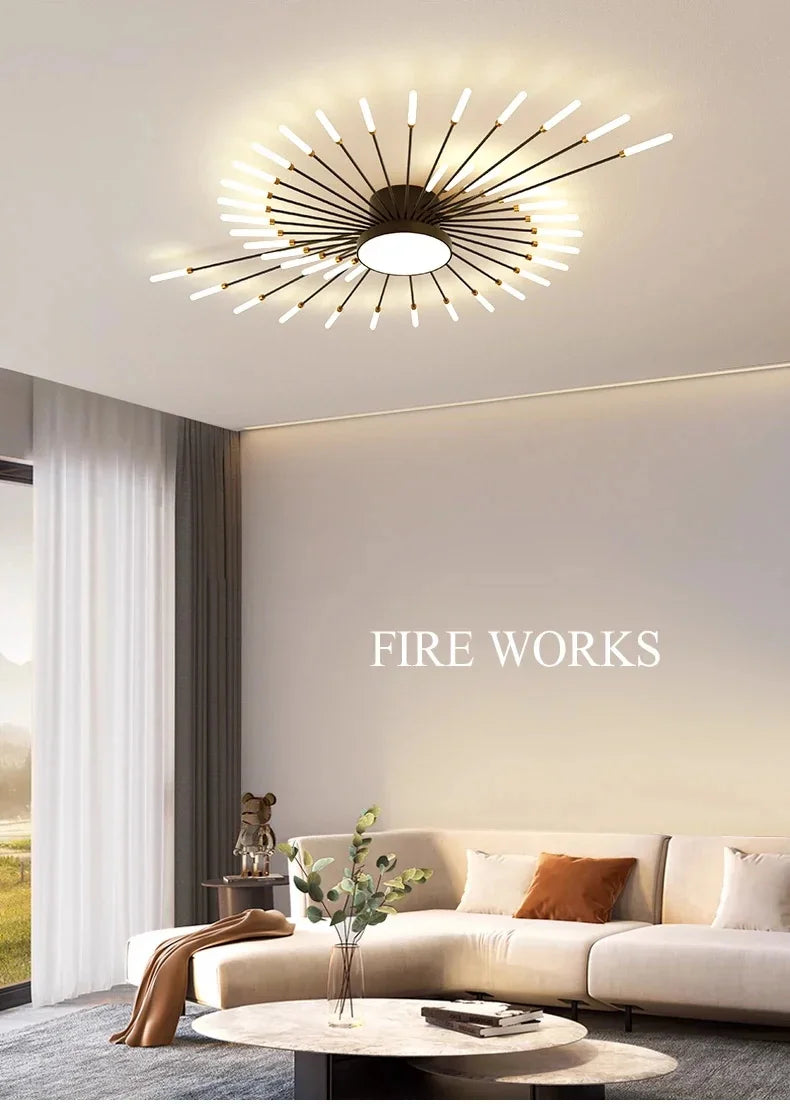 Modern LED Spiral Ceiling Light Luxury Gold Art Fixture For Living Room, Dining Room & Bedroom