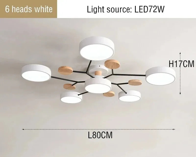 Modern Flush Mount Ceiling Light- Minimalist Modern Chandelier Light Fixture for Living Room, Bedroom & Dining Room